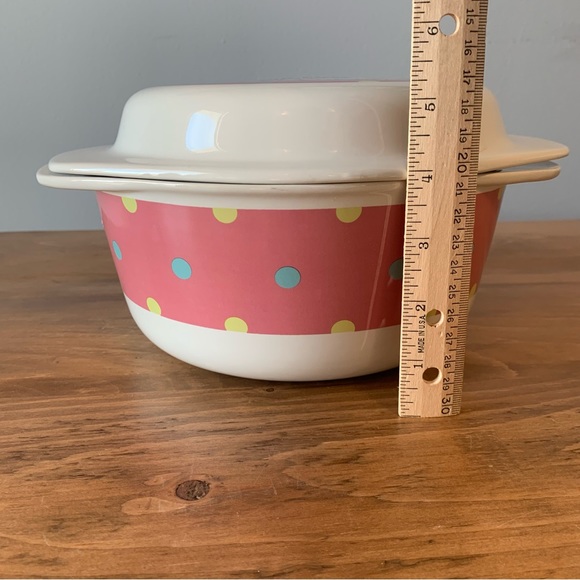 Vintage retro potluck by Rosanna macaroni cheese casserole dish with lid - Picture 6 of 16
